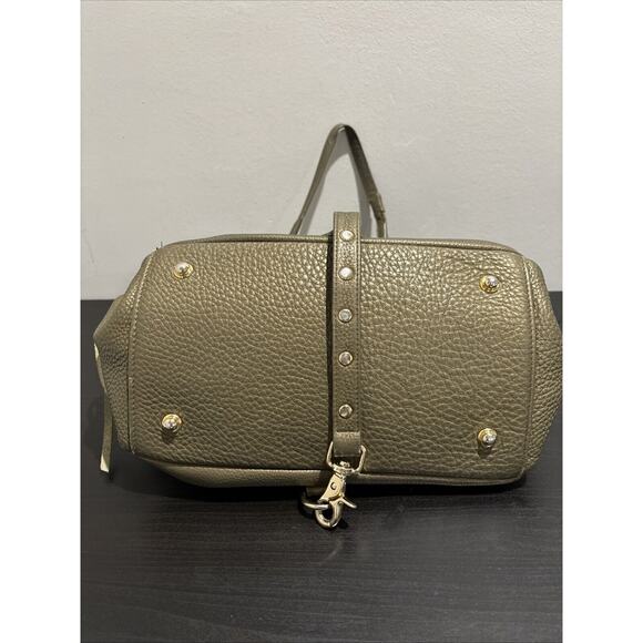 BOTKIER Trigger XL Satchel BIG Shoulder Bag Gold Metallic LEATHER Preowned READ - Picture 8 of 16